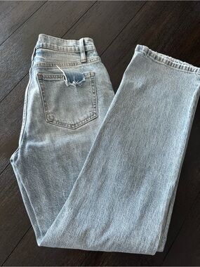 Light Blue Straight-Leg Jeans